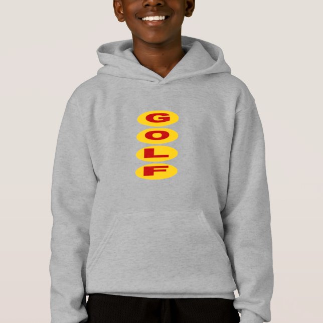 Pull à capuche acier enfants DESIGN  GOLF  (Devant)