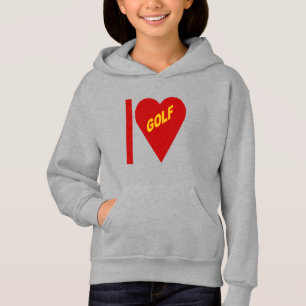 Pull à capuche acier filles I LOVE GOLF