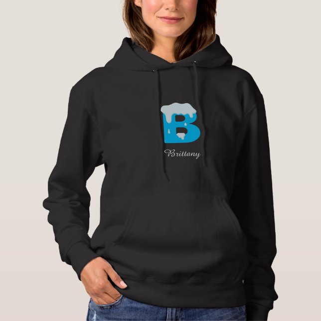 Pull À Capuche Add you name to your winter's sweatshirt letter B) (Devant)