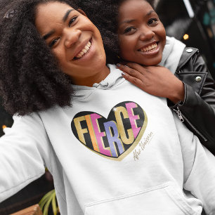 Pull À Capuche Afro Unicorn Fierce Heart Design