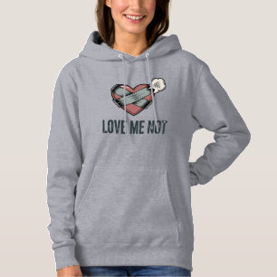 Pull À Capuche Aime-moi pas Humeur anti-Saint-Valentin avec vis
