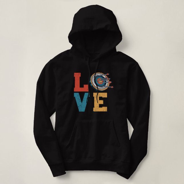 Pull À Capuche Aimer Archery Lover Bow Arrow cible Bullseye Arche (Design devant)