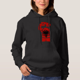 Pull À Capuche Albanie Drapeau tatouage