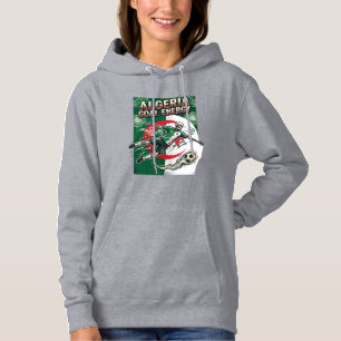 Pull À Capuche Algérie But Énergie Squelette Attaquant Nations Gr