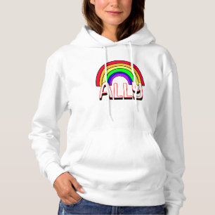 Pull À Capuche Alliance LGBTQIA+ Cute Arc en ciel et Fierté car