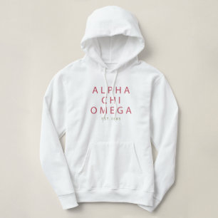 Pull À Capuche Alpha est d'Omega de Chi. 1885