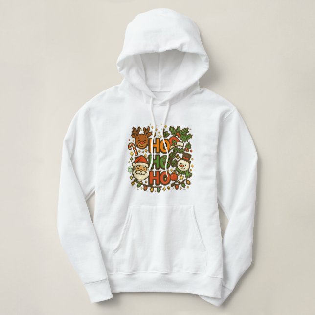 Pull À Capuche AMITA | HO HO HO Holiday Crew Tee (Design devant)