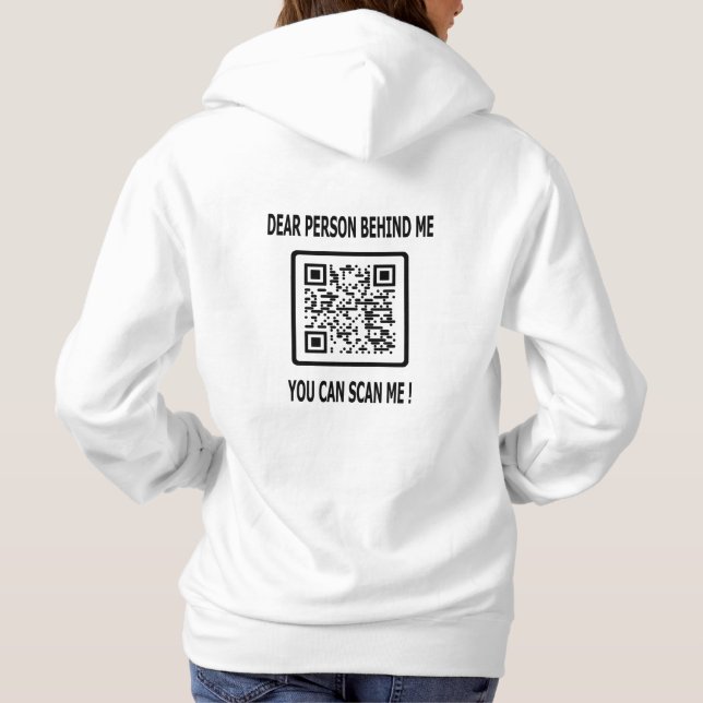 Pull À Capuche Analyser mon code QR pour un devis inspirant (Dos)