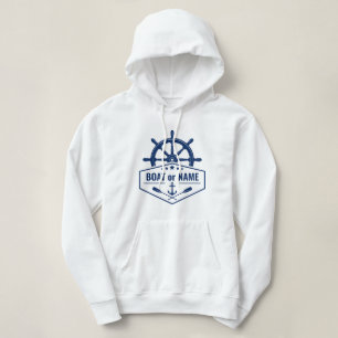 Pull À Capuche Ancre nautique Voitures de bateau Roue de bateau B