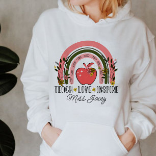 Pull À Capuche Appréciation de l'enseignant de l'arc-en-ciel