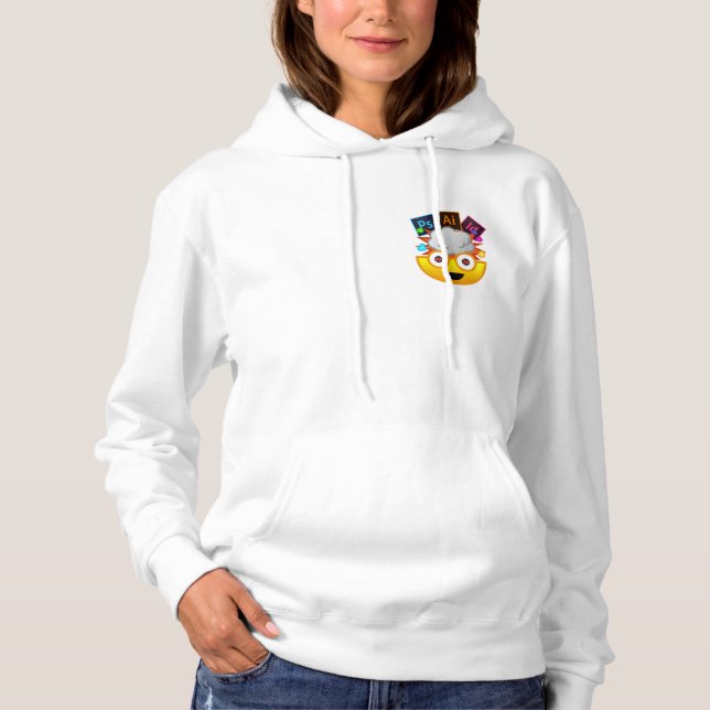 Pull À Capuche Apprendre Adobe me fait imploser la tête Emoji (Devant)