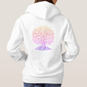 Pull À Capuche Arbre de Vie Multicolore Graphique Spirituel Unise