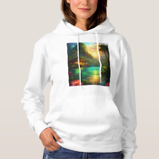 Pull À Capuche Art de fantasy tropical ultra-réaliste