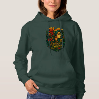 Pull À Capuche Art floral de la déesse lunaire des rêves éternels