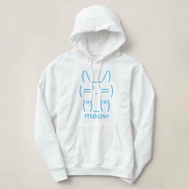 Pull À Capuche ASCII Cat (Design devant)