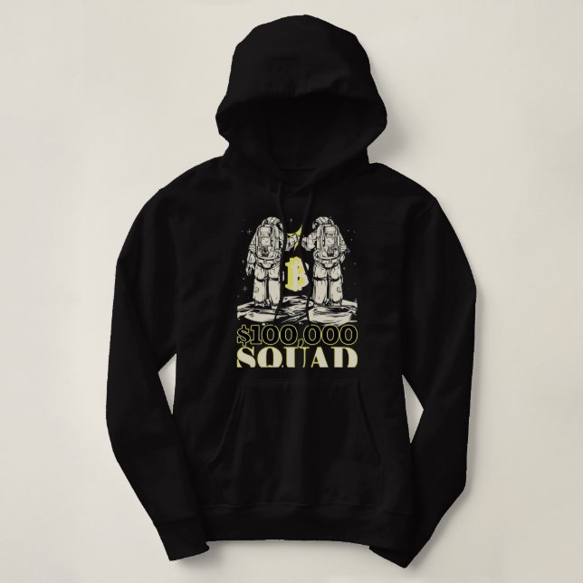 Pull À Capuche Astronauts Crypto Devise Trader 100000 Bitcoin m (Design devant)