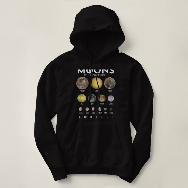 Pull À Capuche Astronomie Lover Moons Système solaire Astronomie (Design devant)
