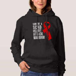 Pull À Capuche Attaque cardiaque Scad Survivante Vie dur Guerrier