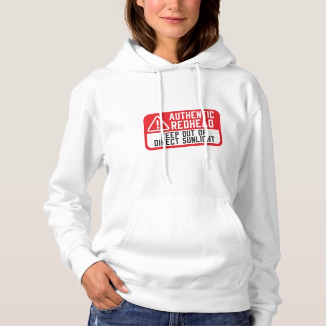 Pull À Capuche Authentique Tête De Rouge À L'Écart Du Soleil Dire (Devant)