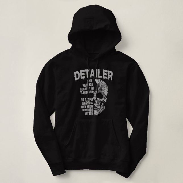 Pull À Capuche AUTO DETAILER Idée détaillée du véhicule (Design devant)