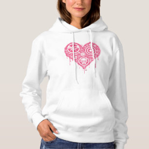 Pull À Capuche Avengers Saint-Valentin   Icônes de cœur peintes