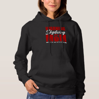 Pull À Capuche Avertissement Skydiver Maman Avec Une Attitude Sky