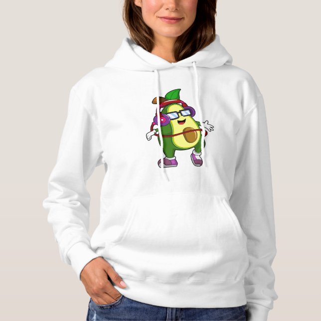 Pull À Capuche Avocado à musique avec casque (Devant)