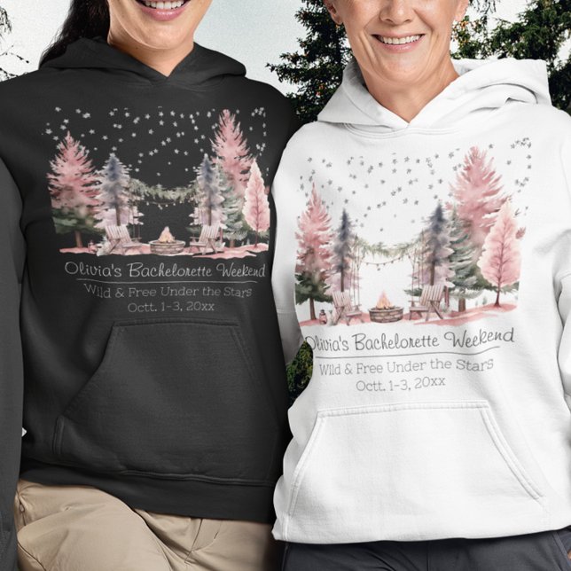 Pull À Capuche Bachelorette Party Camping Week-end Sweatshirt (Créateur téléchargé)