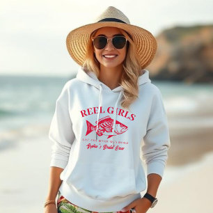 Pull À Capuche Bachelorette-Pêcheur Style Reel Girls-Cherry Rouge