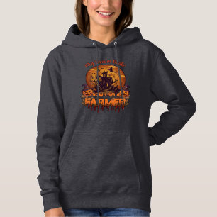 Pull À Capuche Balai Brisé Ferme Halloween Sorcière Maison Hantée