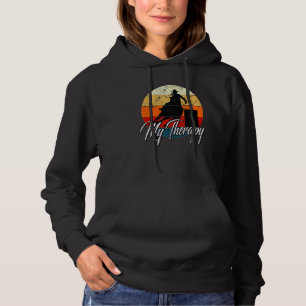Pull À Capuche Barrel Racing Est Mon Thérapie Retro Vintage Homme