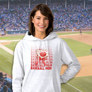 Pull À Capuche BASEBALL élégant MOM Mitt Ball Bow