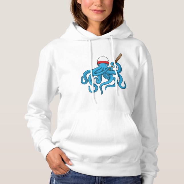 Pull À Capuche Basse-balle de pieuvre Baseball (Devant)