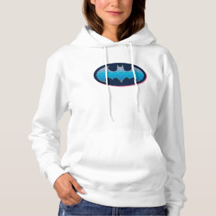 Pull À Capuche Batman   Symbole rose et bleu