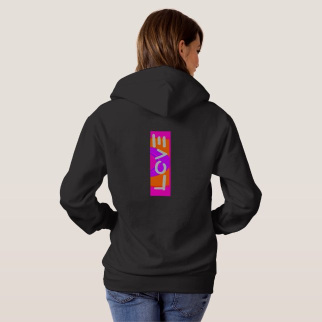 Pull À Capuche Belles couleurs de l'amour Femmes (Dos entier)
