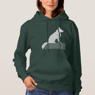 Pull À Capuche Berger Allemand Loki Nœud de Marin Blanc