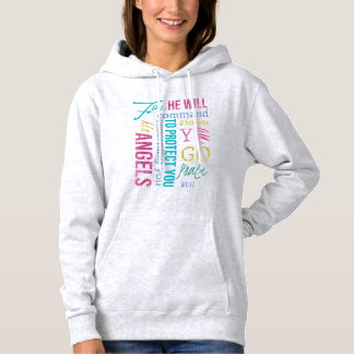 Pull À Capuche Bien-aimée Psaume renaître 91:11 Écriture Ange Bib