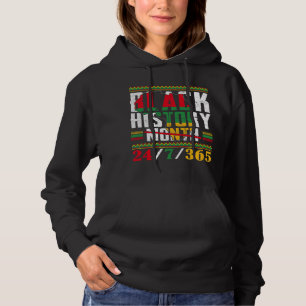 Pull À Capuche Black History 24 7 365 Afrique Carte BHM Pride Afr
