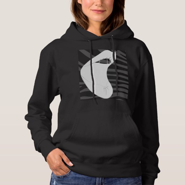 Pull À Capuche Blanc, gris et noir (Devant)