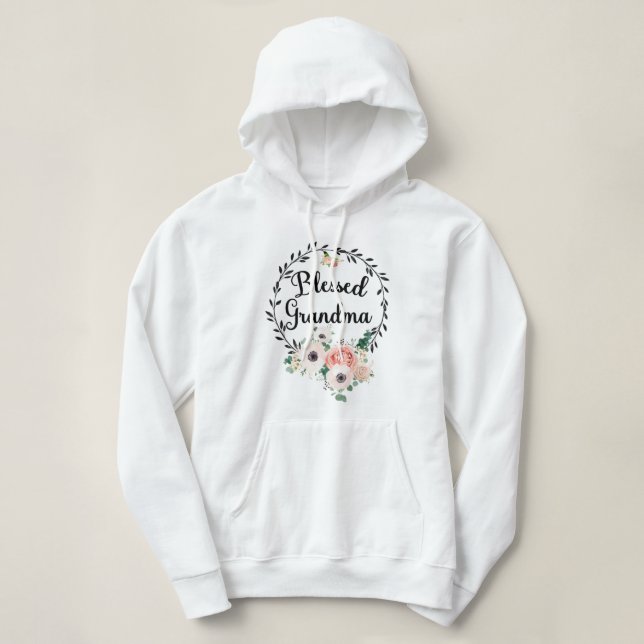Pull À Capuche Blessed grandma shirt (Design devant)