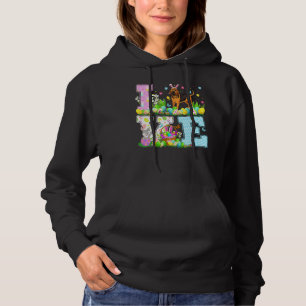 Pull À Capuche Bloodhound Chien Chasse aux oeufs de Pâques Amour