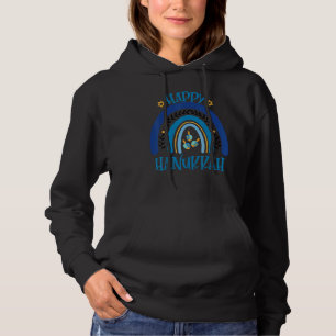 Pull À Capuche Boho arc-en-ciel Hanukka juif Chanukah Menora joye