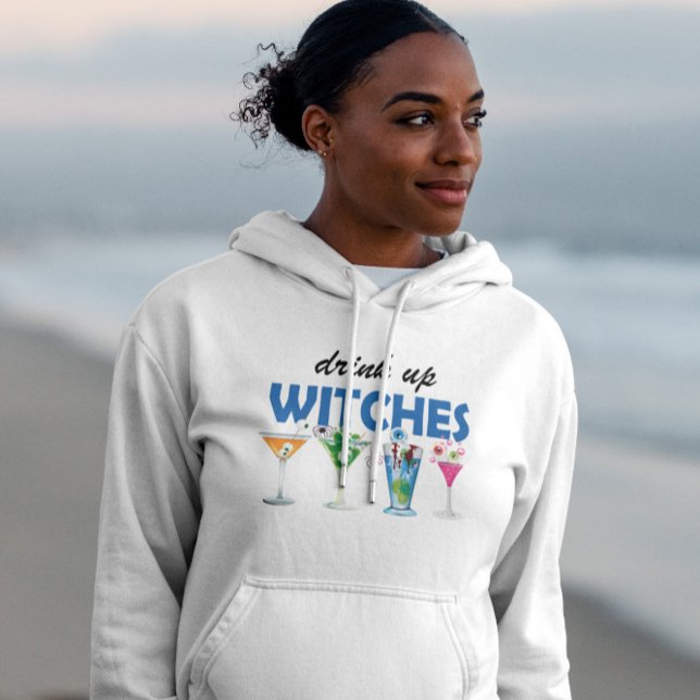 Pull À Capuche Boire des sorcières Halloween Drôle Sweatshirt Slo (Créateur téléchargé)