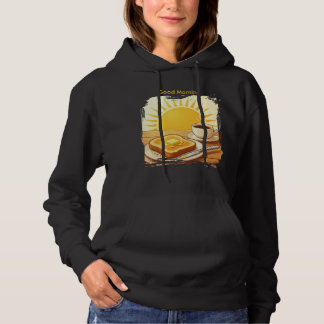 Pull À Capuche Bon Café & Toast du Matin — Graphique Lever de Sol