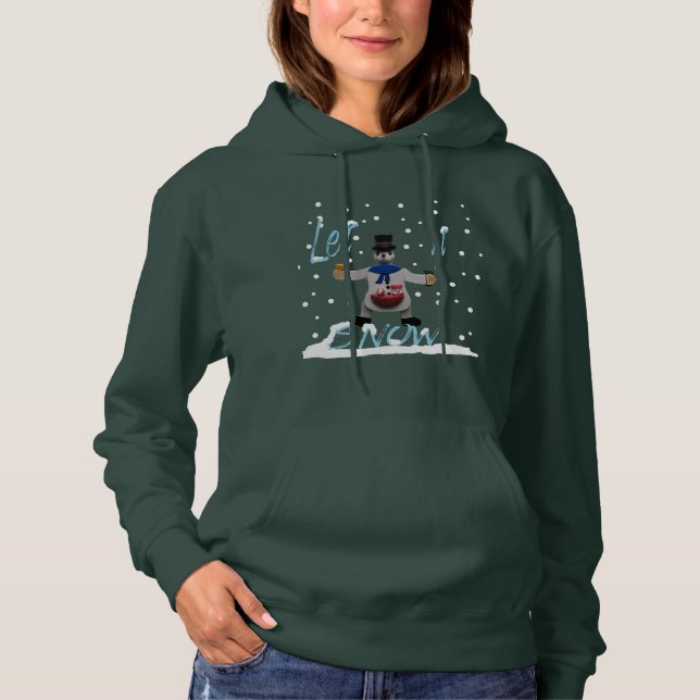 Pull À Capuche bonhomme de neige souriant (Devant)