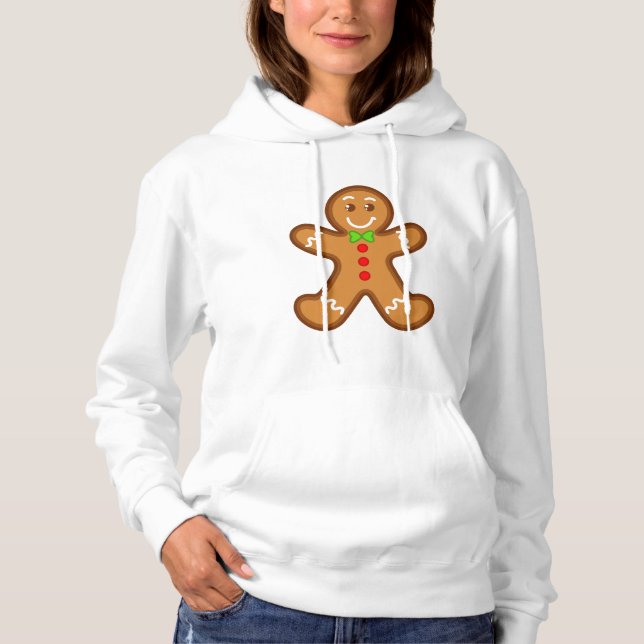 Pull À Capuche bonhomme en pain d'épices XmaS (Devant)