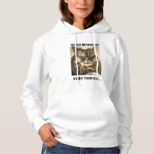Pull À Capuche Bonjour ? De la glace très fine ! Formule de café