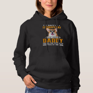 Pull À Capuche Bonne Fête des pères Welsh Corgi Chien Papa Pour H