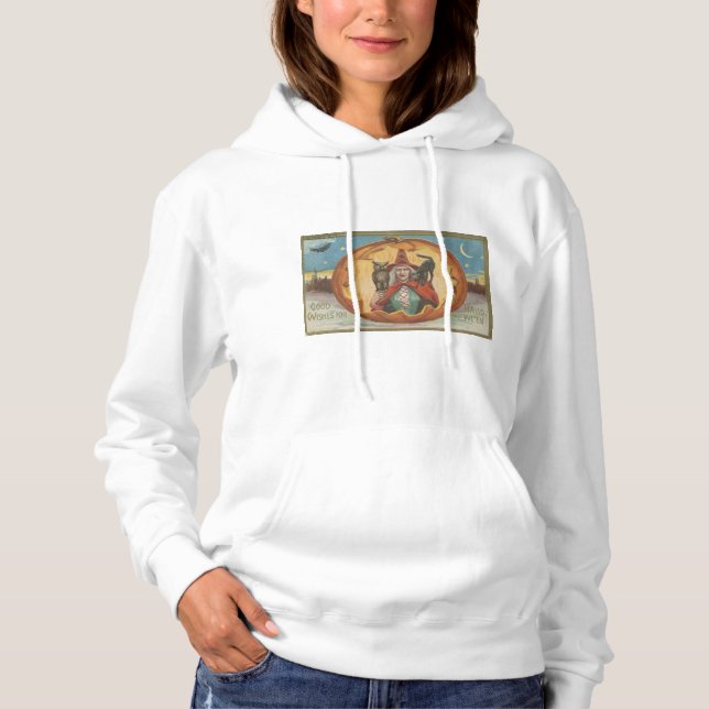 Pull À Capuche Bons voeux pour Halloween (Devant)