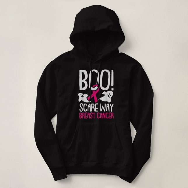 Pull À Capuche Boo Étrange Le Cancer Du Sein Sensibilisation Au R (Design devant)